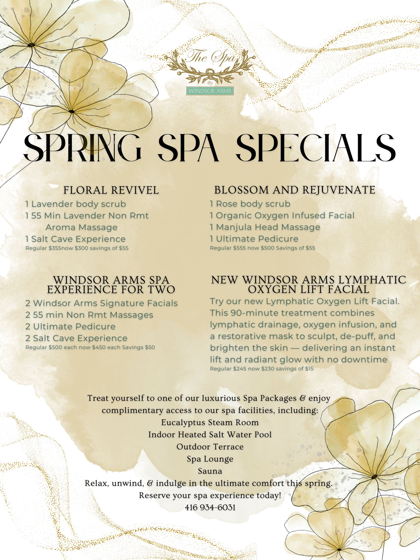 spring SPA specials